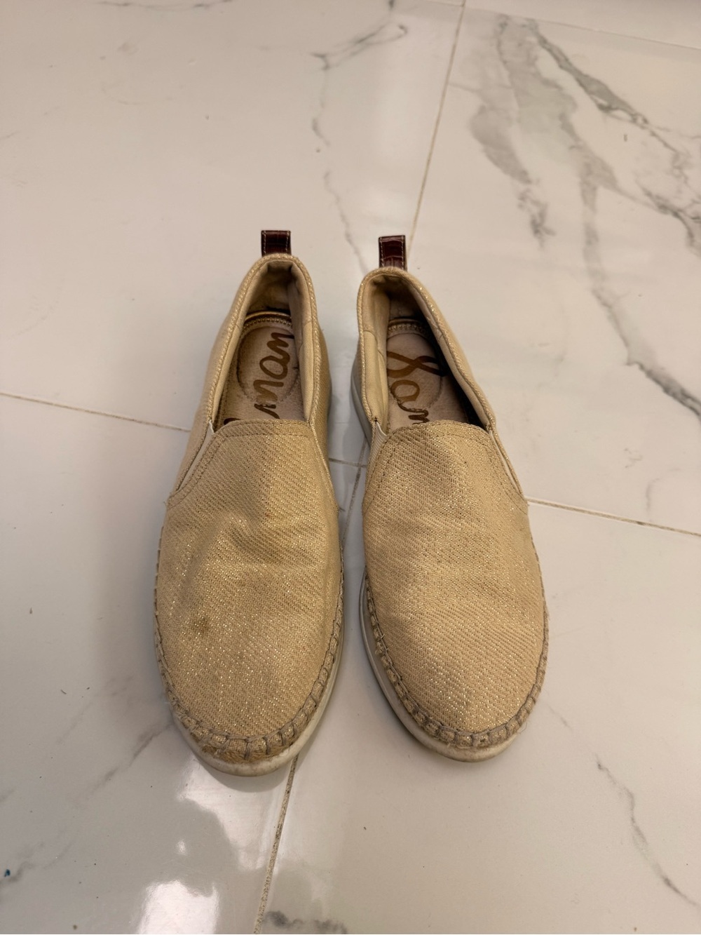 Sam Edelman Slip-On Canvas Espadrilles in Beige - Size 5.5